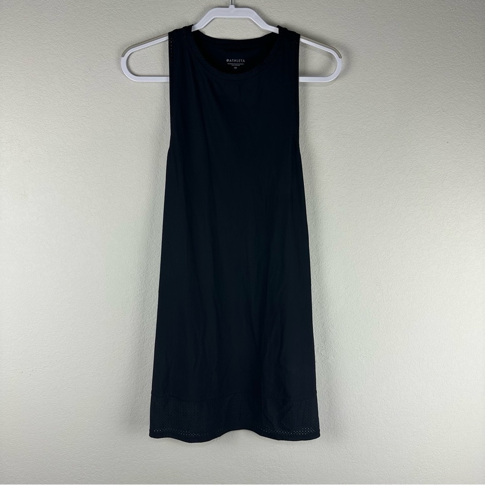Athleta Black Pacifica II Zoned UPF Perforated Travel Beach Casual Dress Size XS